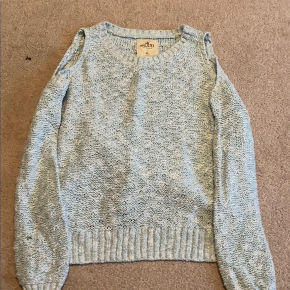 Light blue and white sweater